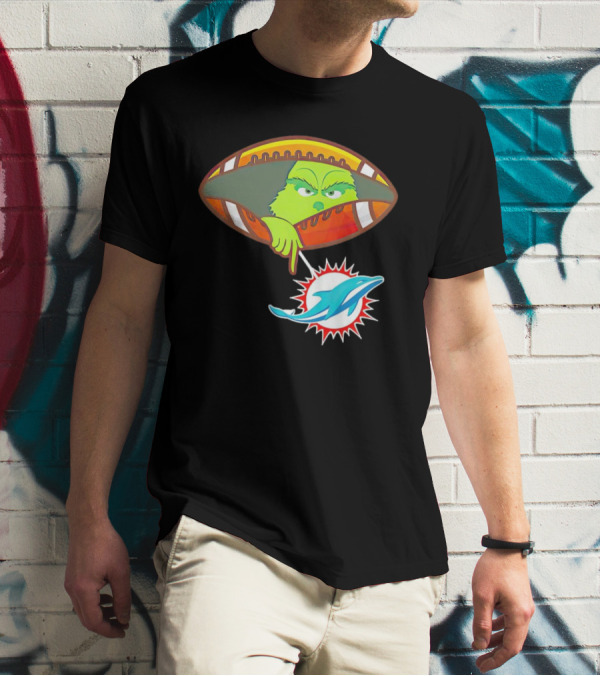 Grinch Ew Miami Dolphins Football T-Shirt