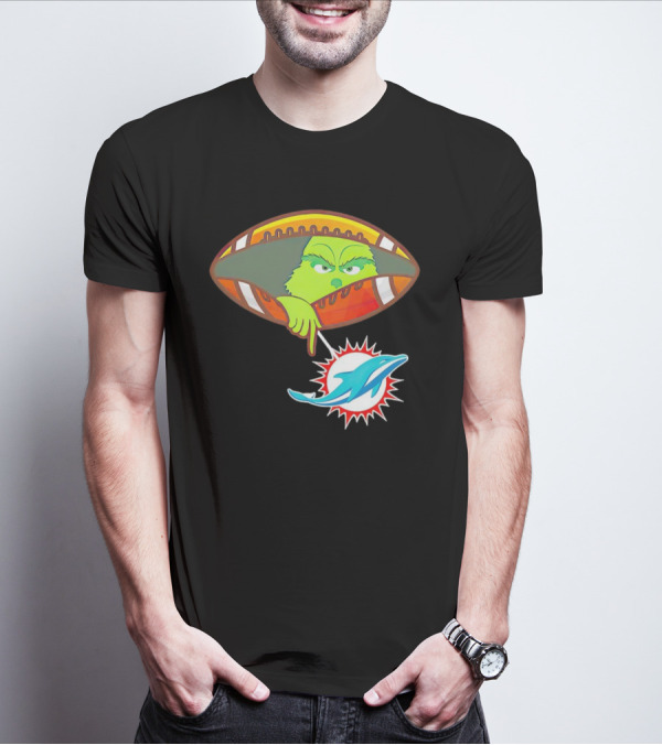 Grinch Ew Miami Dolphins Football T-Shirt