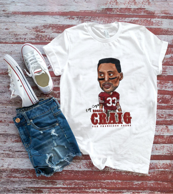 Roger Craig San Francisco 49ers 33 Big Head Character T-Shirt