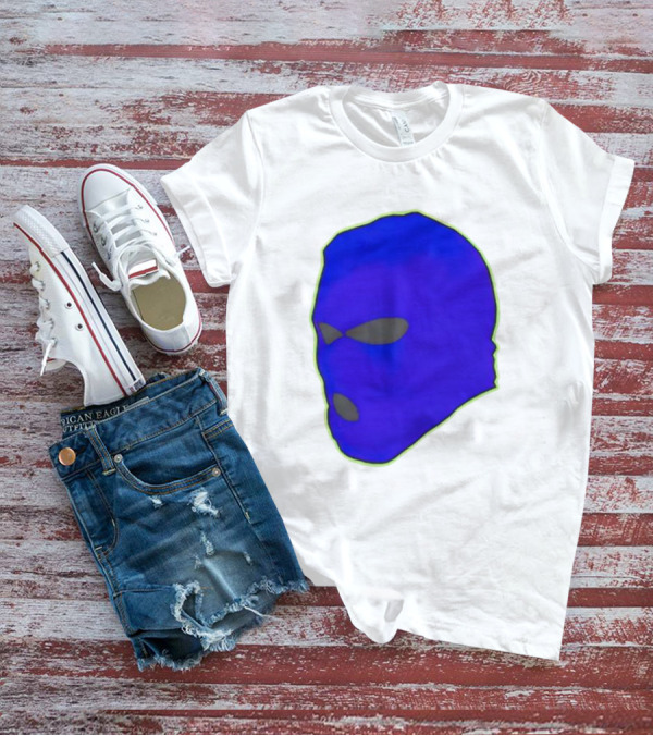Seahawks Ski Mask Hoodie Graphic Blue Outline T-Shirt