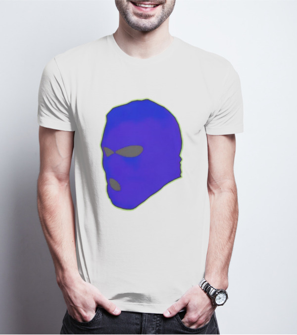 Seahawks Ski Mask Hoodie Graphic Blue Outline T-Shirt