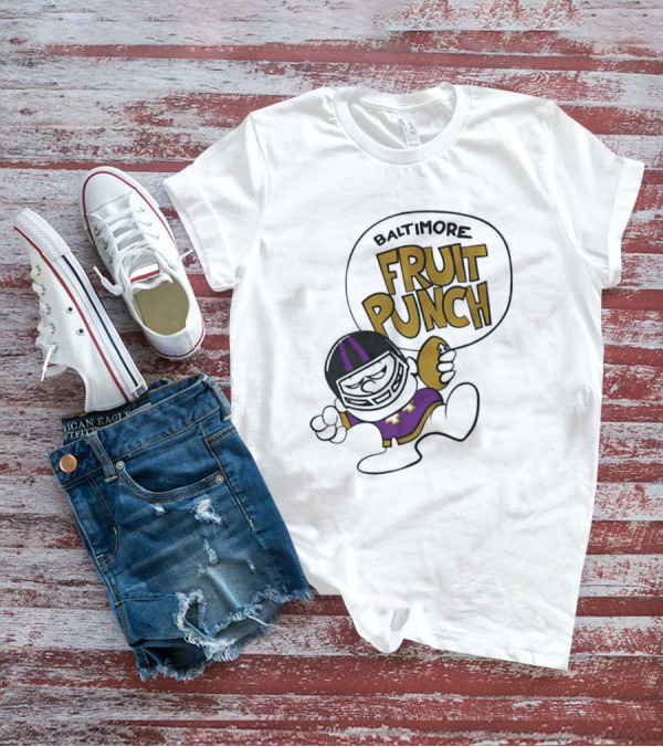 Baltimore Fruit Punch Football Character Purple And Gold T-Shirt