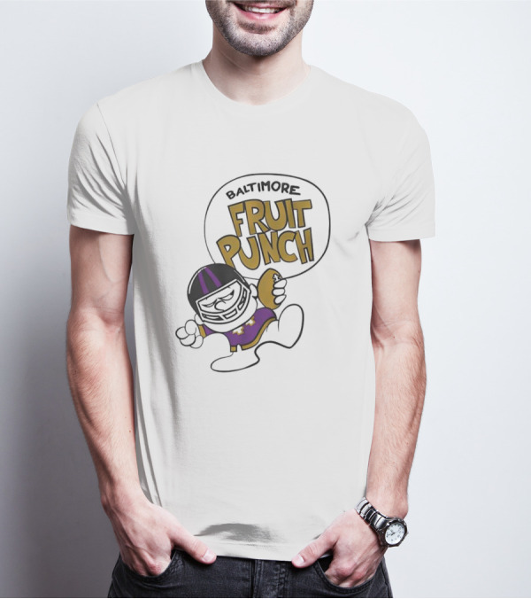 Baltimore Fruit Punch Football Character Purple And Gold T-Shirt