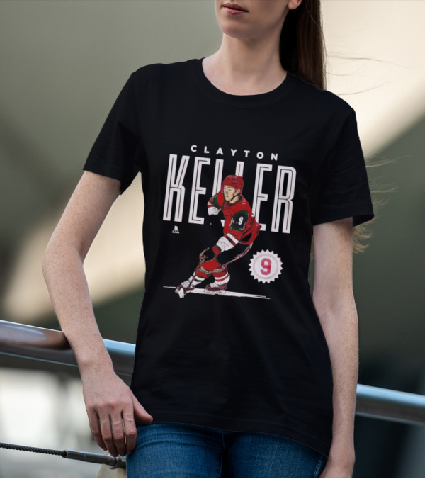 CLAYTON KELLER ARIZONA NUMBER 9 HOCKEY PLAYER T-Shirt
