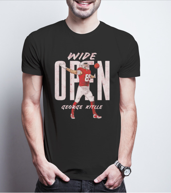 Wide Open George Kittle Football Catch T-Shirt