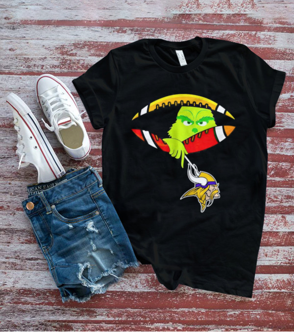 Grinch Stealing Minnesota Vikings Football T-Shirt