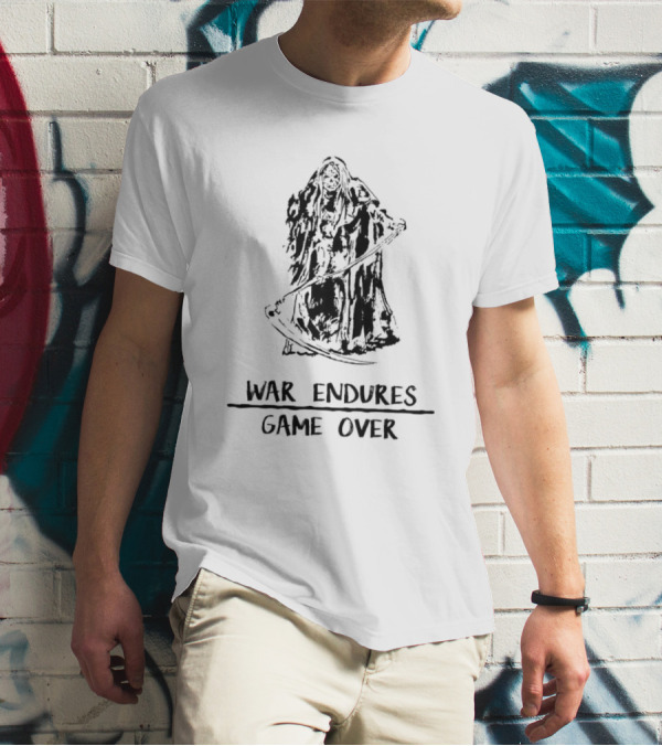 War Endures Game Over Grim Reaper T-Shirt
