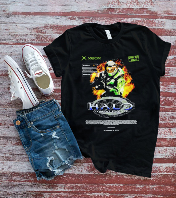 Xbox Halo Combat Evolved Only On Xbox November 15 2001 T-Shirt