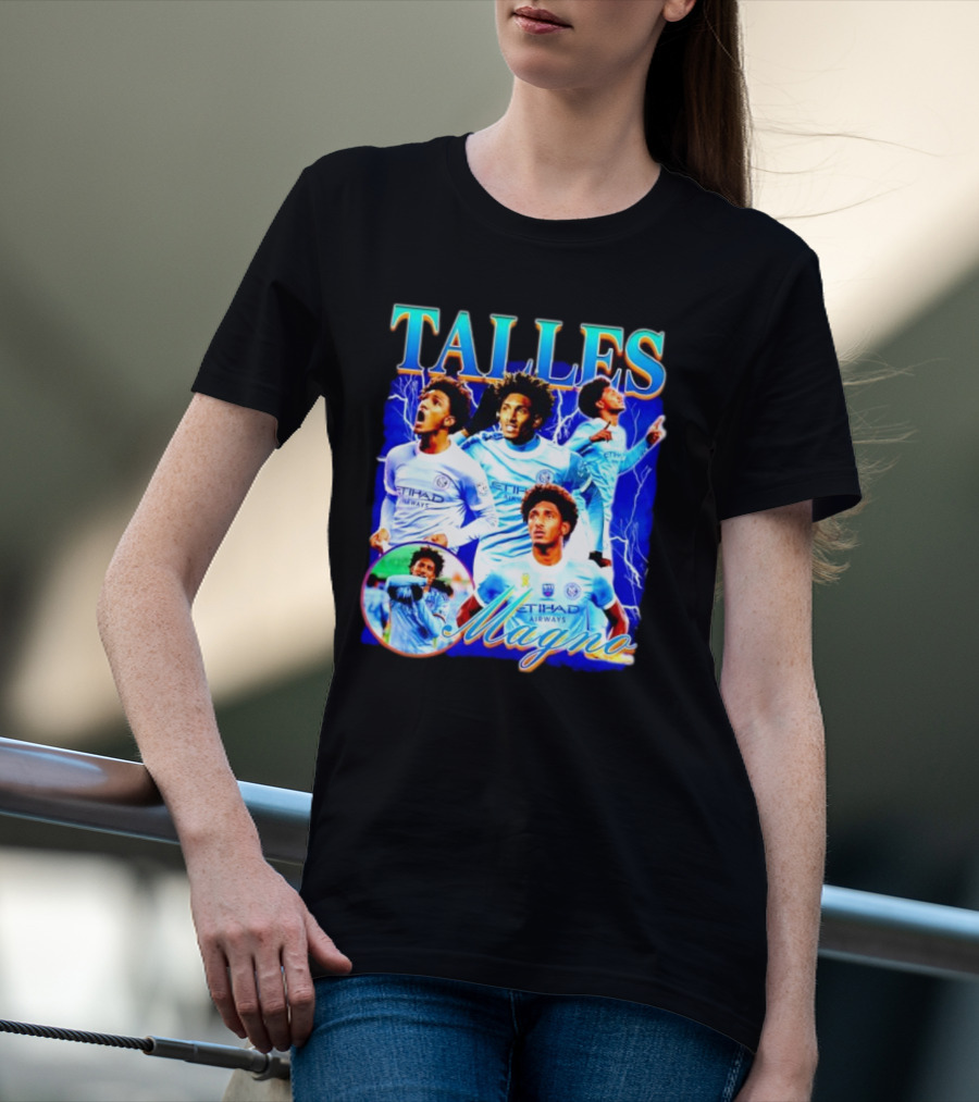 Talles Magno Etihad Airways Lightning Soccer Montage T-Shirt