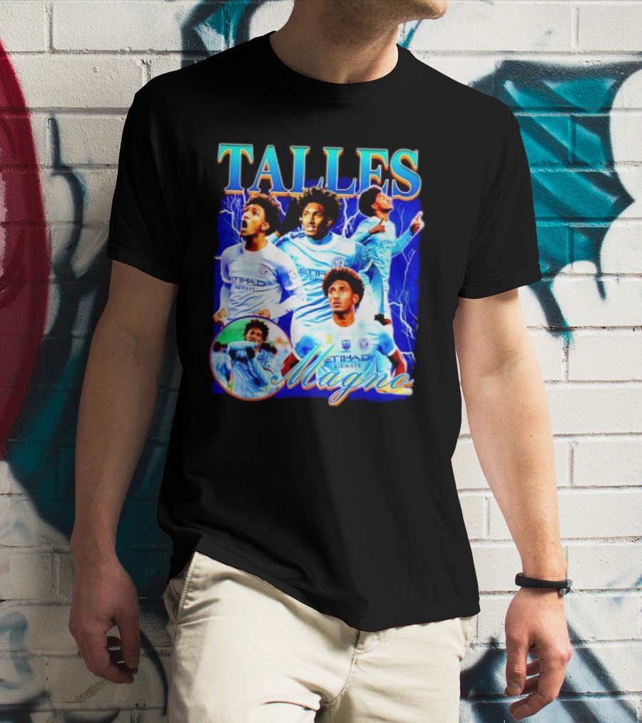Talles Magno Etihad Airways Lightning Soccer Montage T-Shirt