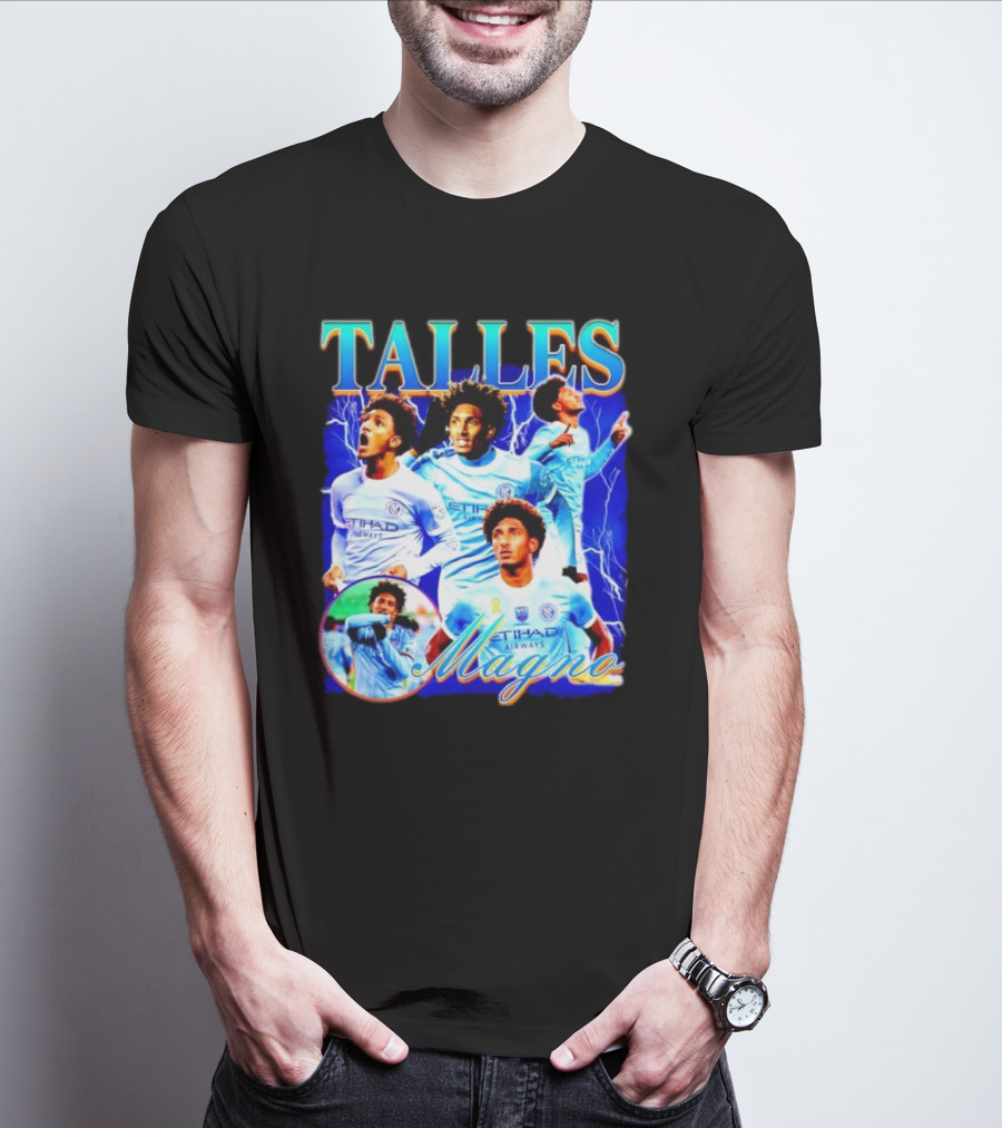 Talles Magno Etihad Airways Lightning Soccer Montage T-Shirt