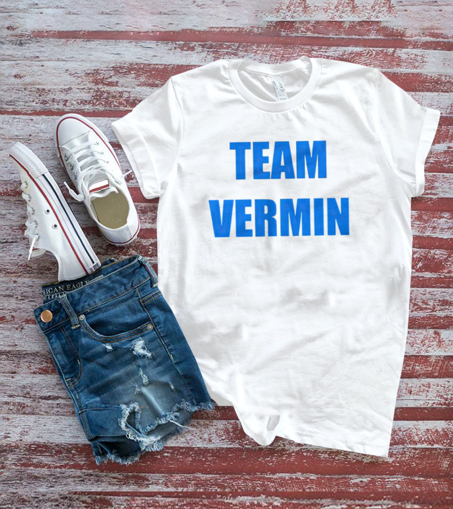Team Vermin Bold Blue Text T-Shirt