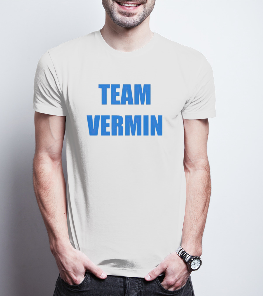 Team Vermin Bold Blue Text T-Shirt