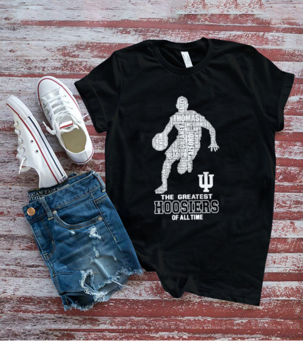 The Greatest Hoosiers Of All Time Basketball Legends Silhouette With IU T-Shirt