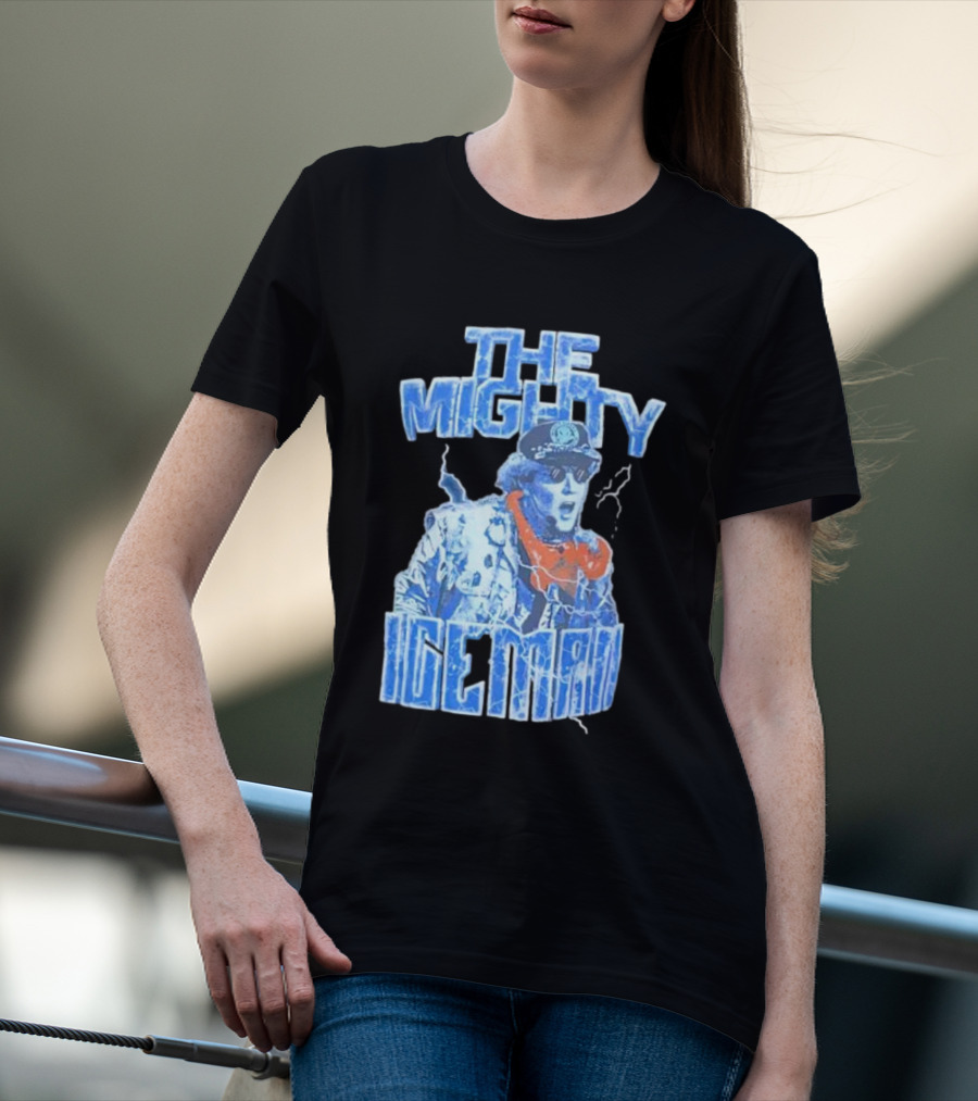 The Mighty Ice Man Electrifying Blue Lightning T-Shirt