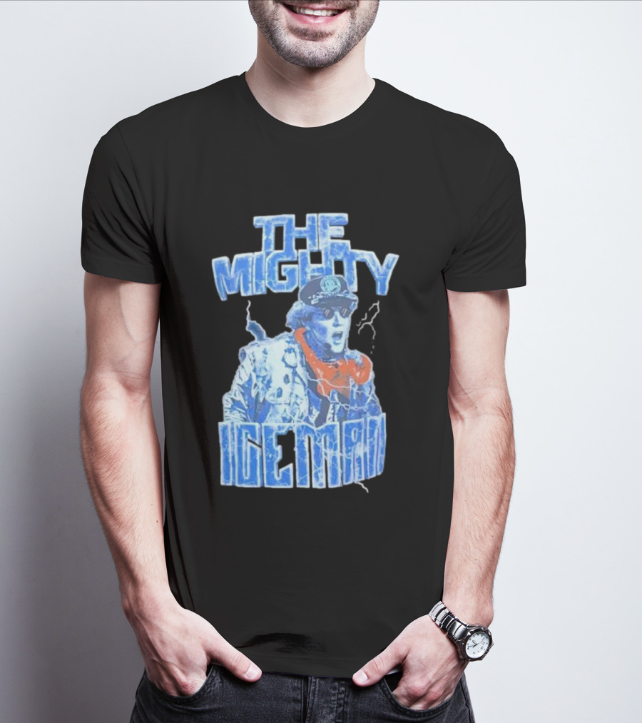 The Mighty Ice Man Electrifying Blue Lightning T-Shirt