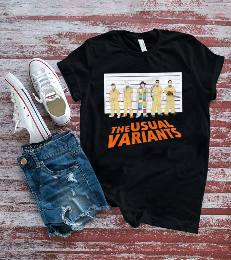 The Usual Variants Parody Featuring Sci-Fi Time Travel Characters In Lineup T-Shirt