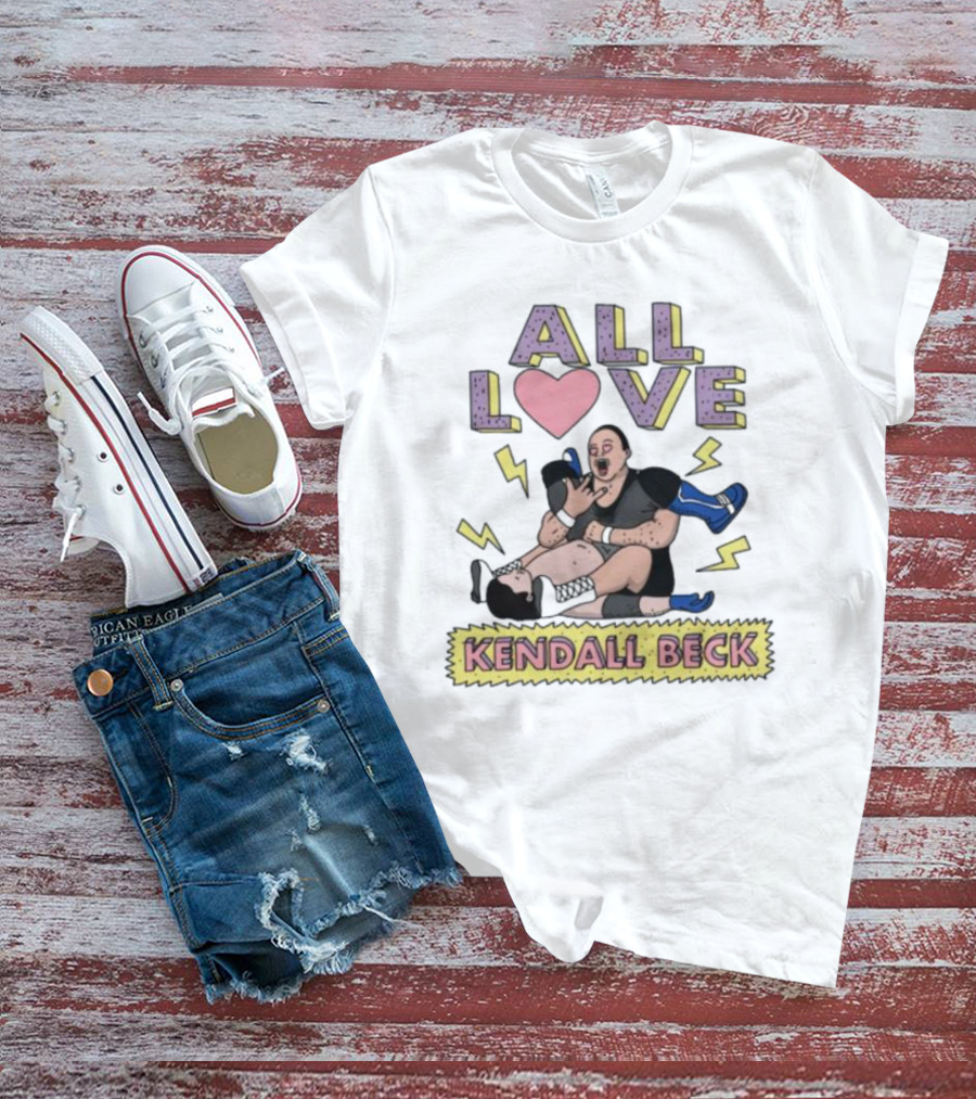 All Love Kendall Beck Wrestling Chokehold Drama With Lightning Bolts T-Shirt