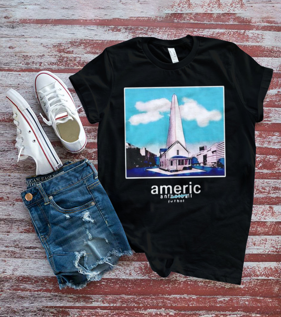 Americ Anfootball Futbol House And Obelisk Cityscape T-Shirt