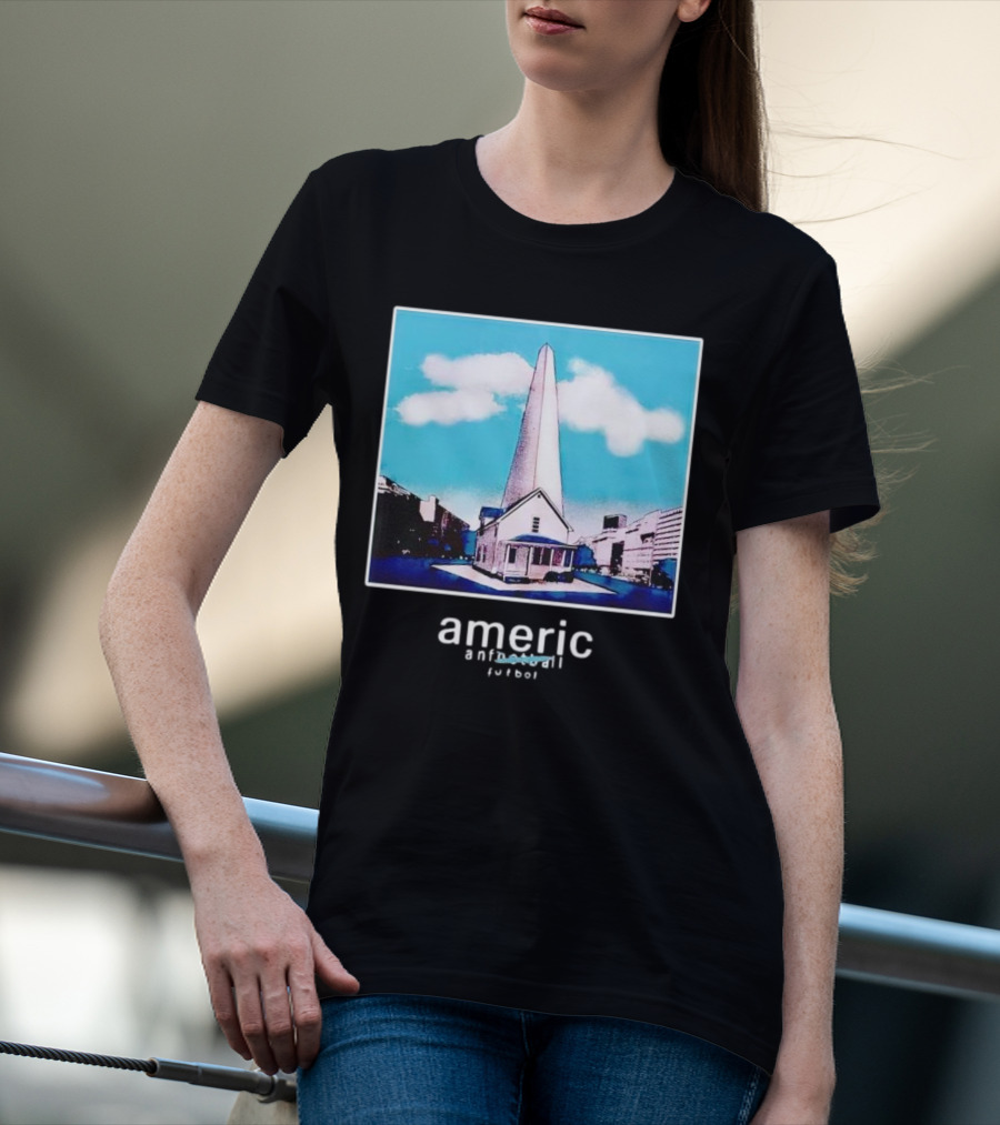 Americ Anfootball Futbol House And Obelisk Cityscape T-Shirt