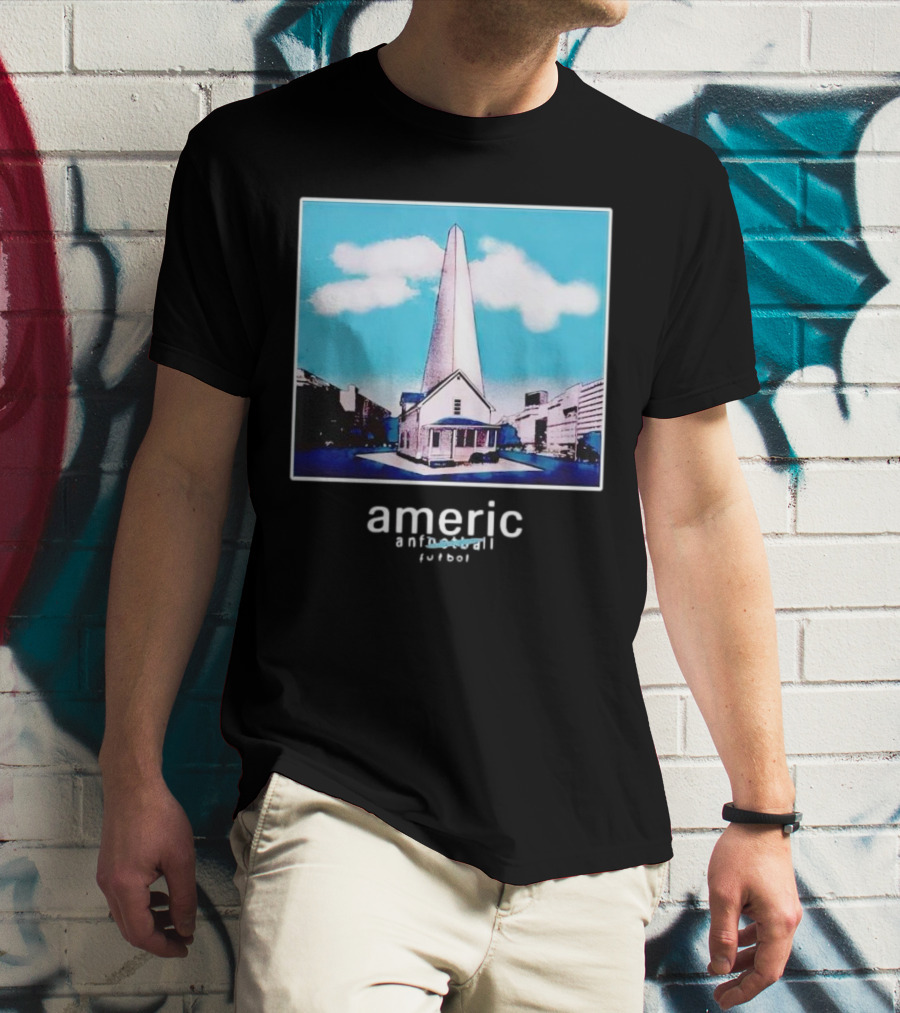 Americ Anfootball Futbol House And Obelisk Cityscape T-Shirt