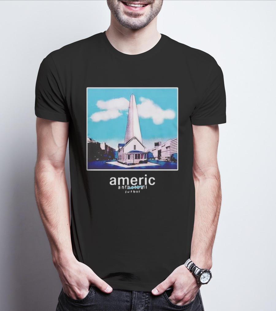 Americ Anfootball Futbol House And Obelisk Cityscape T-Shirt