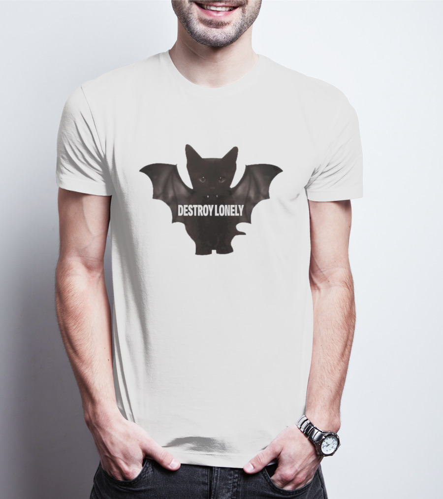Destroy Lonely Bat Cat Kitten T-Shirt