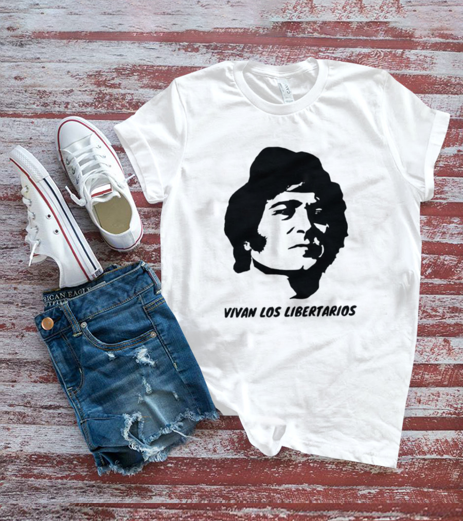 Vivan Los Libertarios Libertarian Iconic Face T-Shirt
