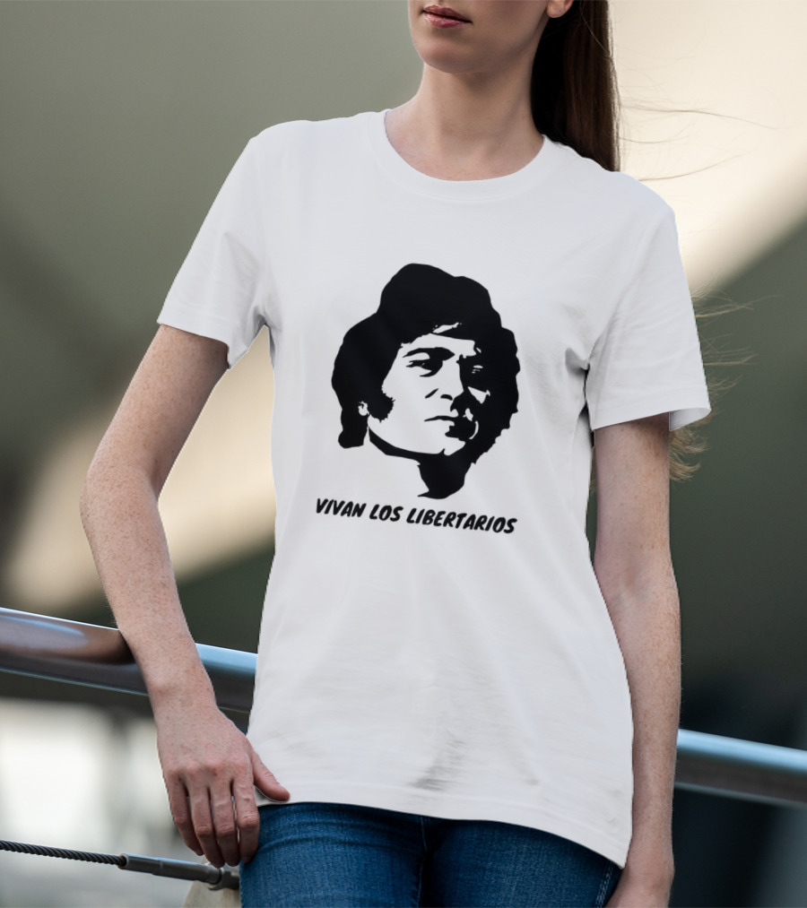 Vivan Los Libertarios Libertarian Iconic Face T-Shirt