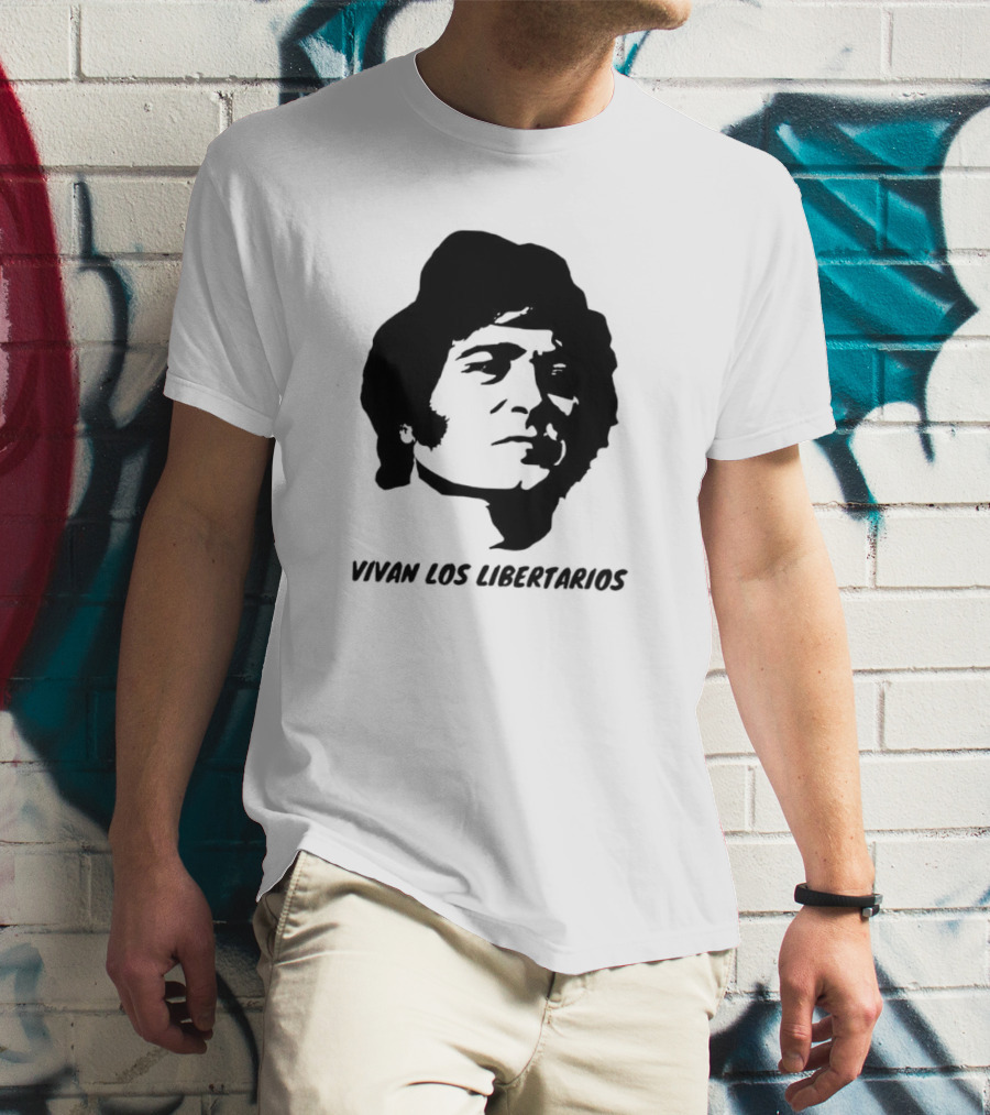 Vivan Los Libertarios Libertarian Iconic Face T-Shirt
