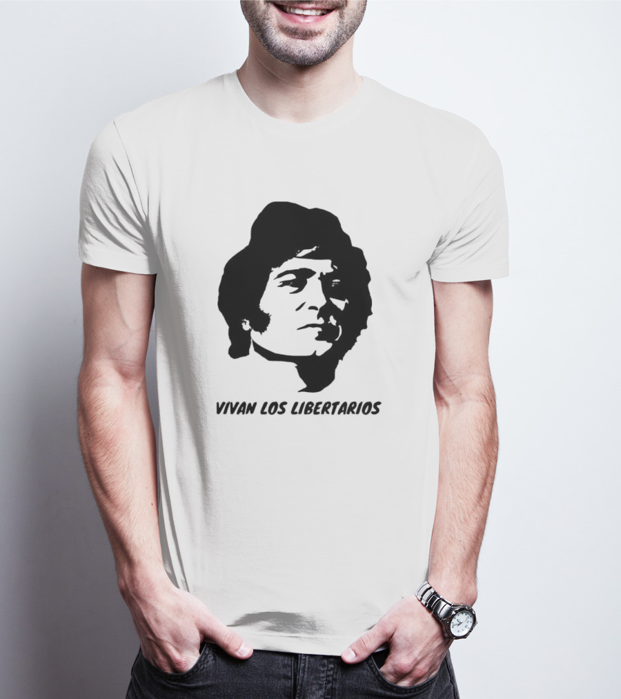 Vivan Los Libertarios Libertarian Iconic Face T-Shirt