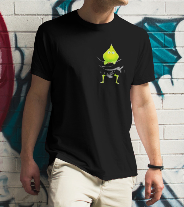 Grinch Peeking From Pocket T-Shirt