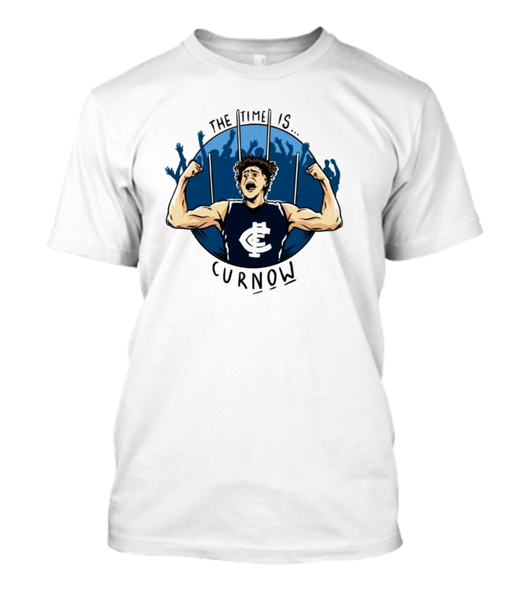 Carlton Football Club The Time Is Curnow AFL Celebratory T-Shirt