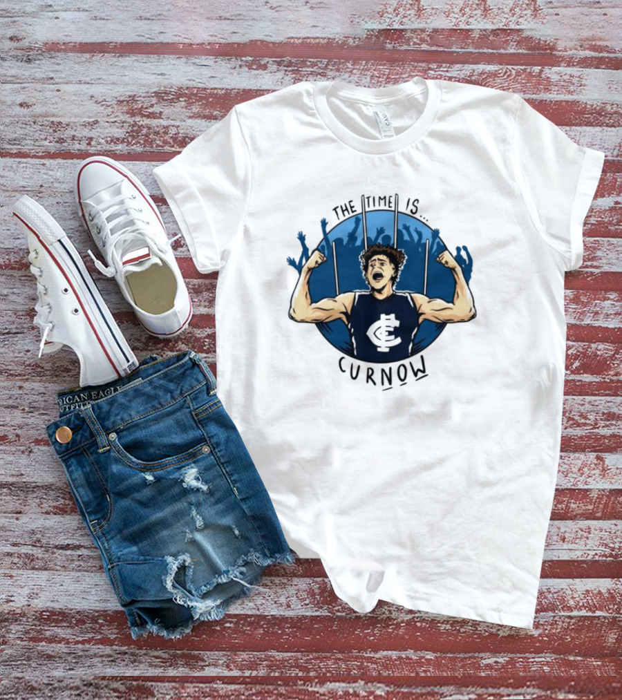 Carlton Football Club The Time Is Curnow AFL Celebratory T-Shirt