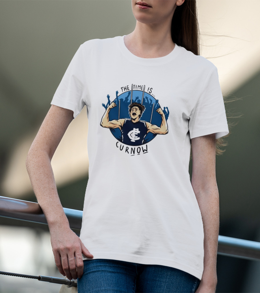 Carlton Football Club The Time Is Curnow AFL Celebratory T-Shirt