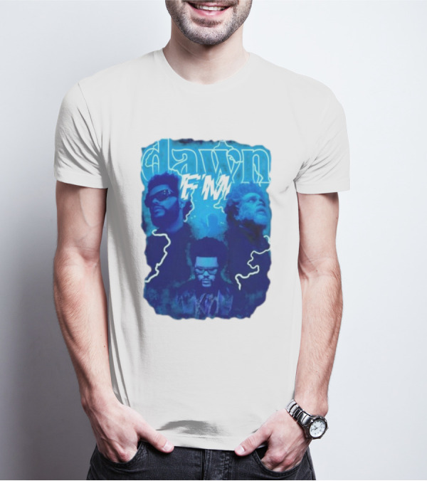 Dawn FM Vintage The Weeknd Blue Trio Image T-Shirt