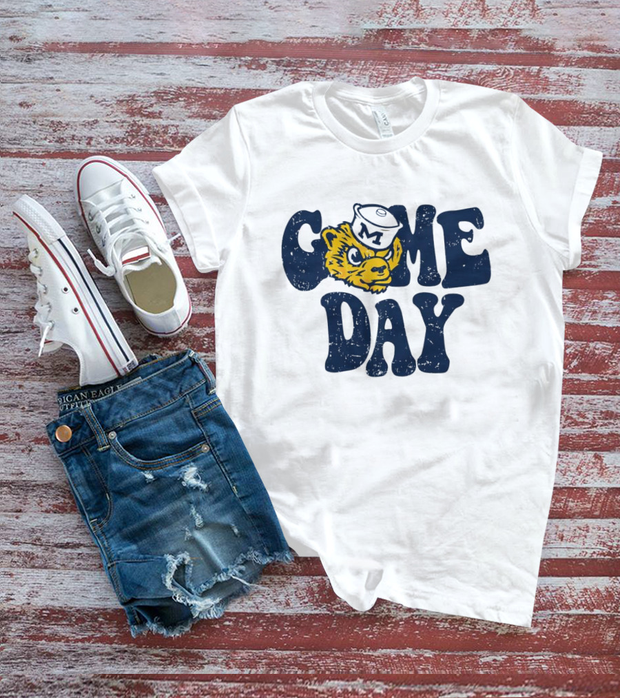 University Of Michigan Game Day Vintage Wolverine T-Shirt