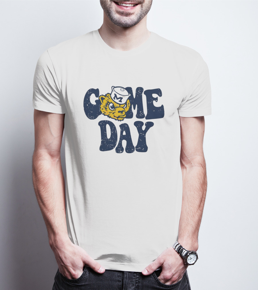University Of Michigan Game Day Vintage Wolverine T-Shirt