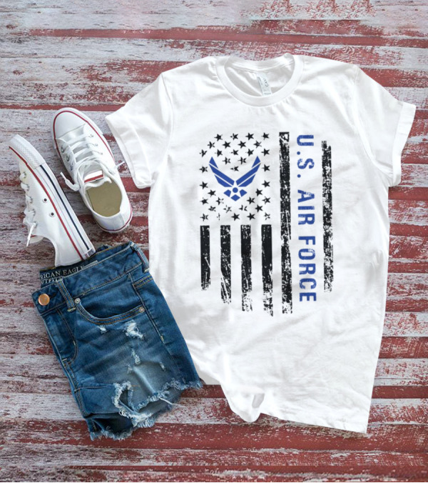 U.S. Air Force Veteran American Flag Emblem T-Shirt