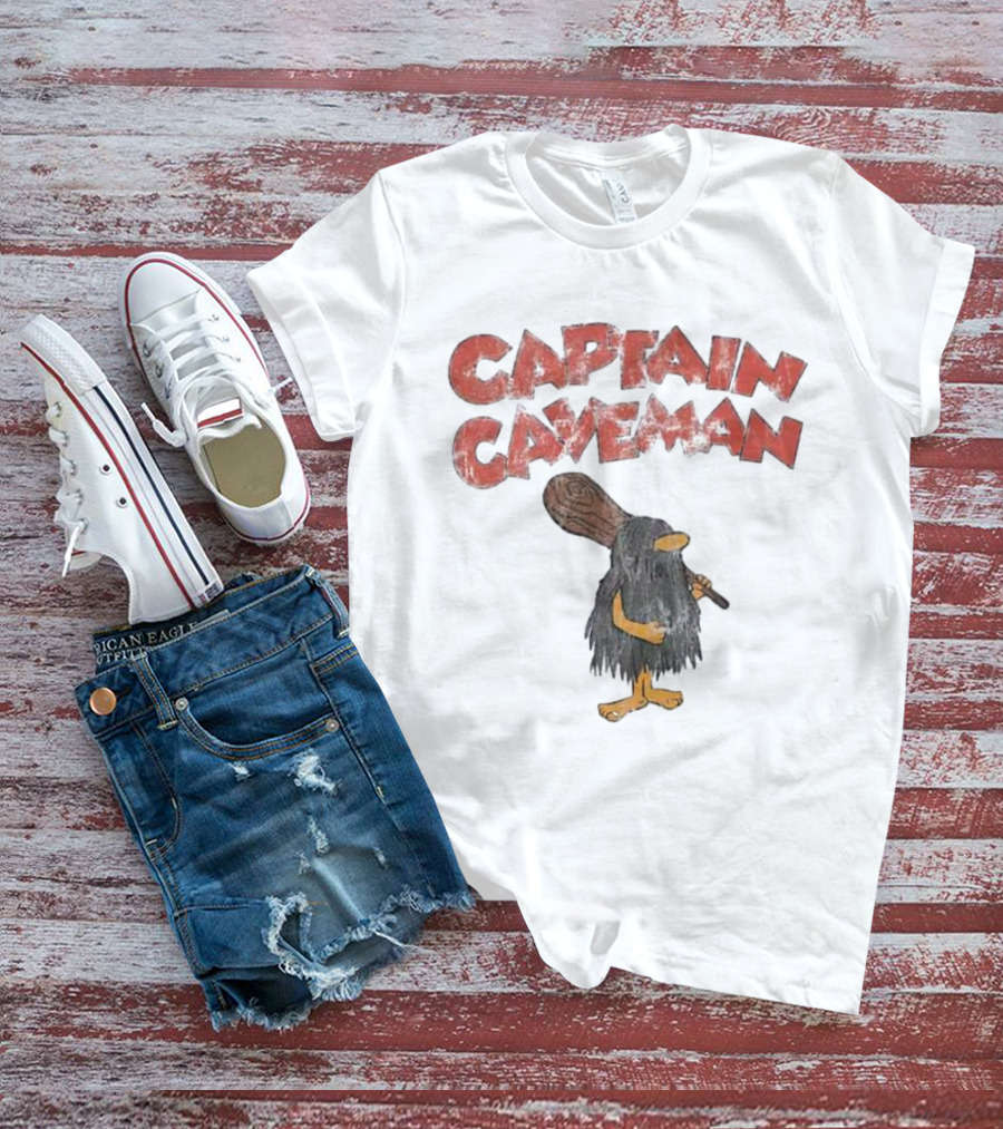 Captain Caveman Vintage Retro Cartoon Character T-Shirt