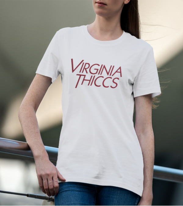 Virginia Thiccs Stranger Things Font T-Shirt