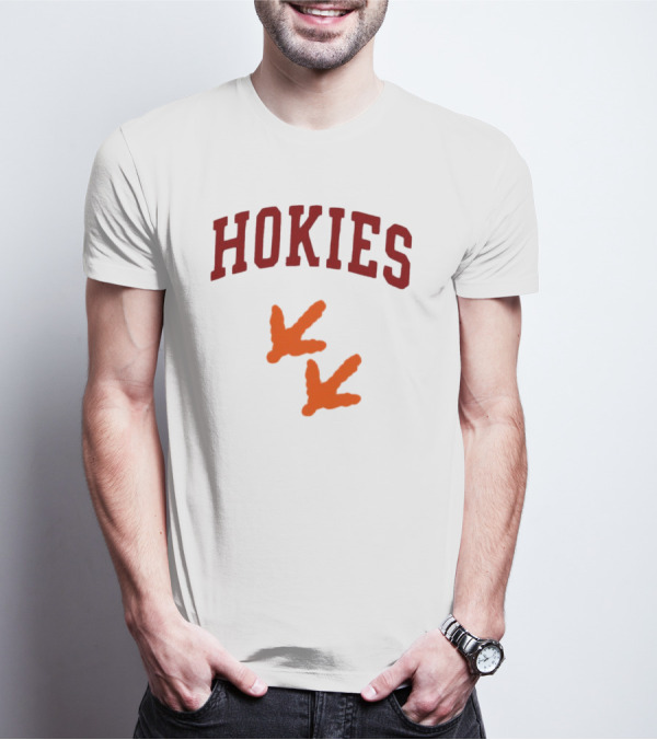 Hokies With Orange Footprints T-Shirt