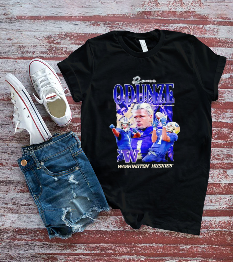 Rome Odunze Washington Huskies Montlake Icon Vintage T-Shirt