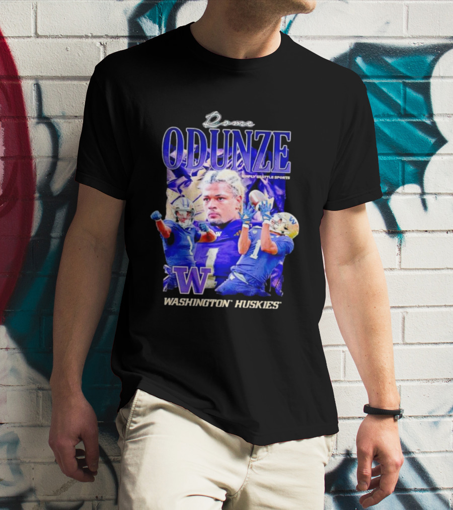 Rome Odunze Washington Huskies Montlake Icon Vintage T-Shirt
