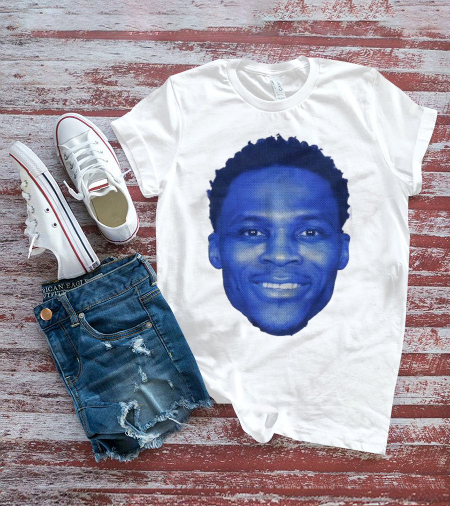 Westbrook Blue Half-tone Big Head T-Shirt