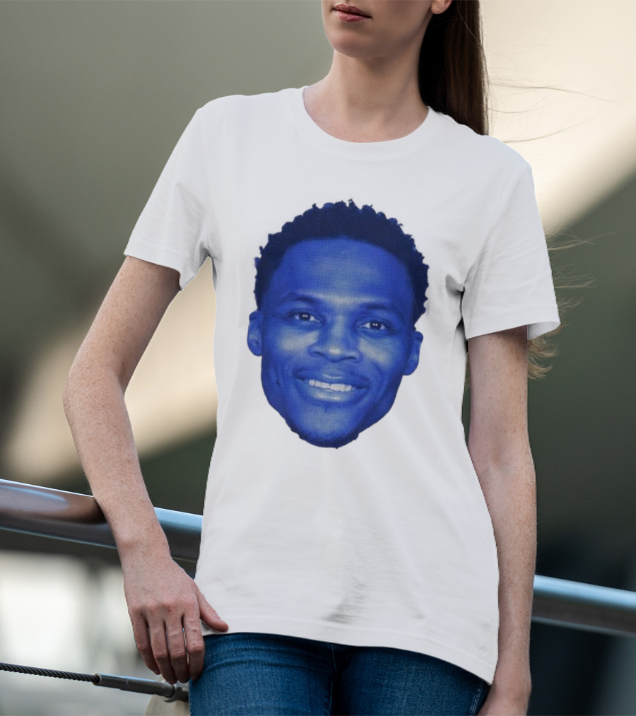 Westbrook Blue Half-tone Big Head T-Shirt