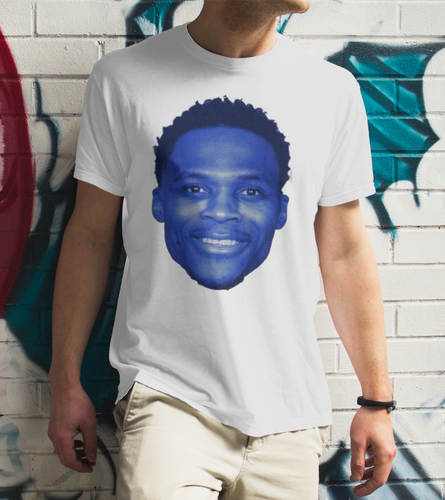 Westbrook Blue Half-tone Big Head T-Shirt