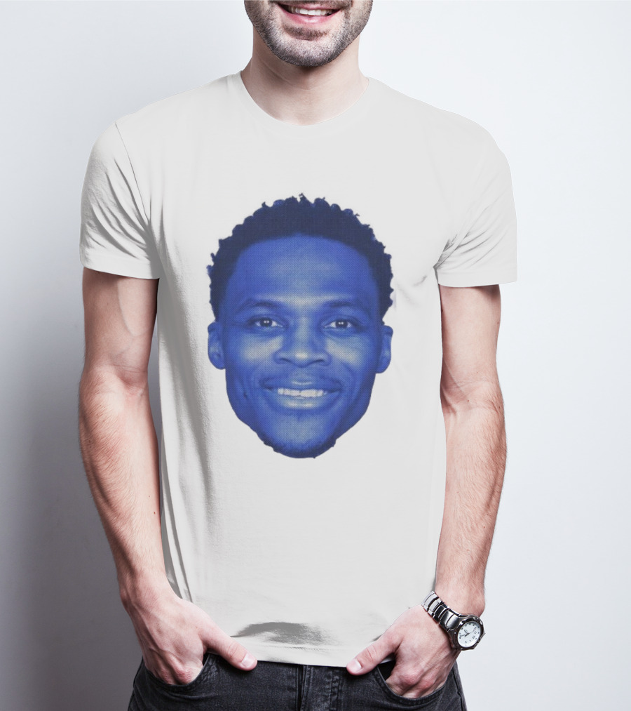 Westbrook Blue Half-tone Big Head T-Shirt