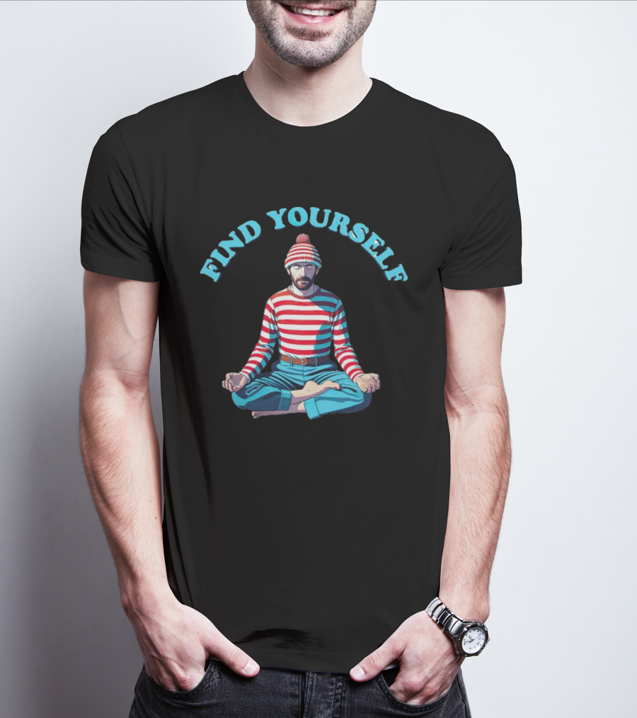 Find Yourself Where’s Waldo Meditation Concept T-Shirt