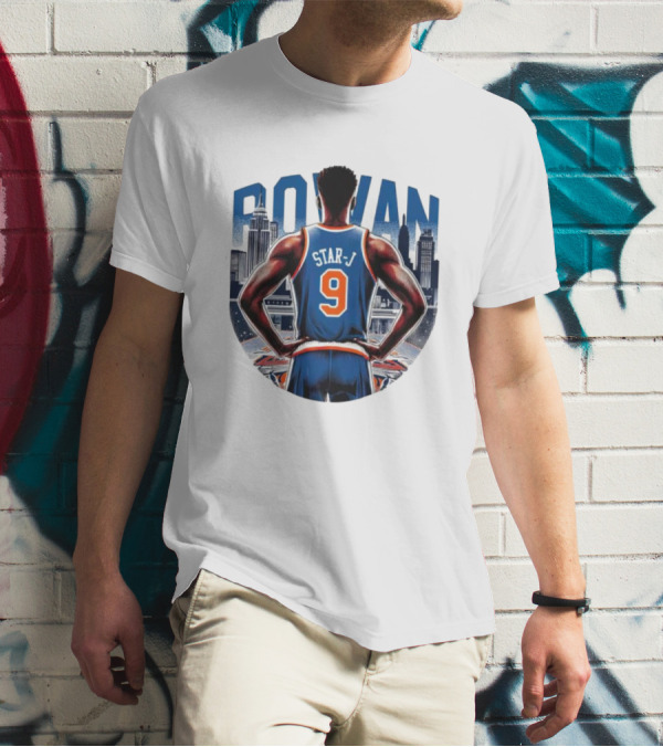 Rowan Star J 9 Basketball Urban Skyline T-Shirt